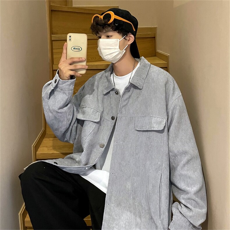 春秋季百搭休闲宽松灯芯绒夹克男士JK156-P60,男装夹克,星座1204