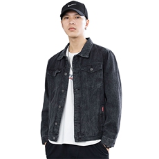 美式复古牛仔外套男高级感痞帅衣服潮流百搭夹克9015-P70四季有货，男装夹克，星座224