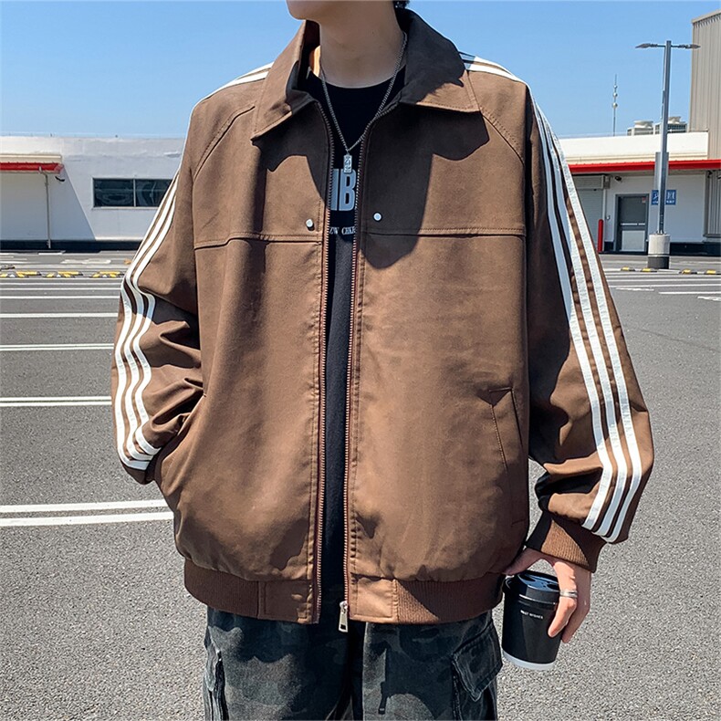翻领晕染水洗皮衣夹克高级感工装外套JK06625-P80,男装皮衣,星座308B-2