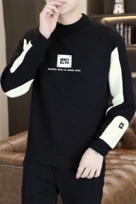 春季新款男士时尚潮流圆领拼接长袖卫衣打底衫XZ310B-2-J1125-P40，男装卫衣，星座310B-3