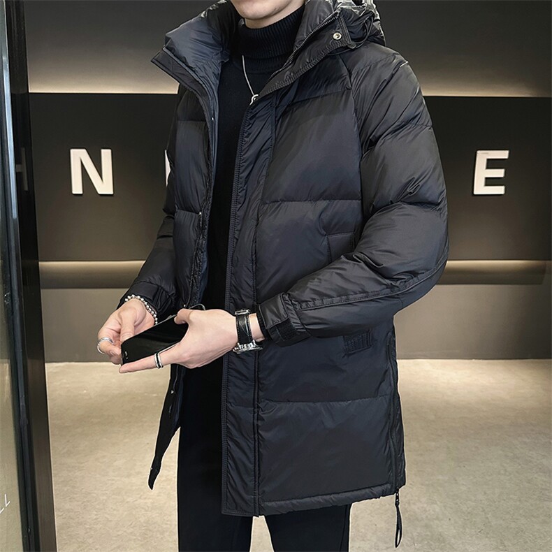 大货冬季中长款连帽羽绒服男B321-YR910-P195，男装羽绒服，电商B321-1