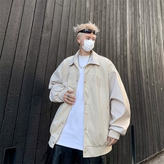 外套男士美式高街棒球服男款潮牌宽松上衣服休闲百搭夹克防风，男装夹克，星座506A