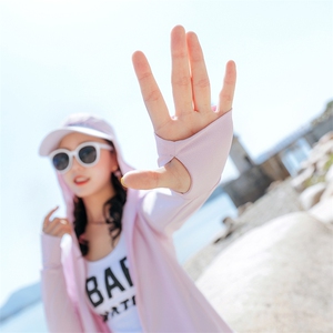 防晒衣女短款2024新款户外防紫外线防晒外套护手腕皮肤衣服薄图片