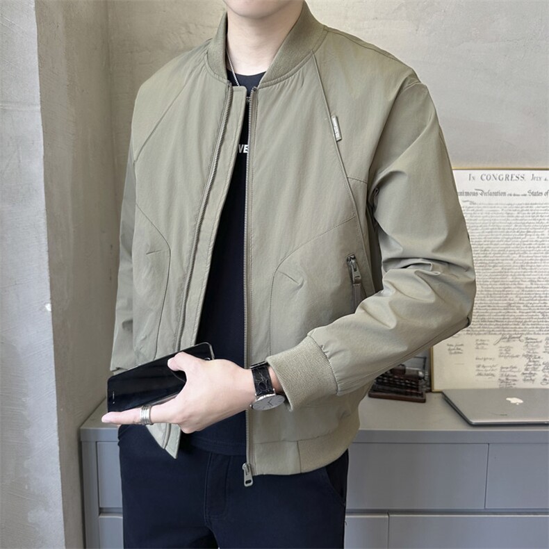 1809P95棒球领拉条夹克外套,男装夹克,星座414（原B263）