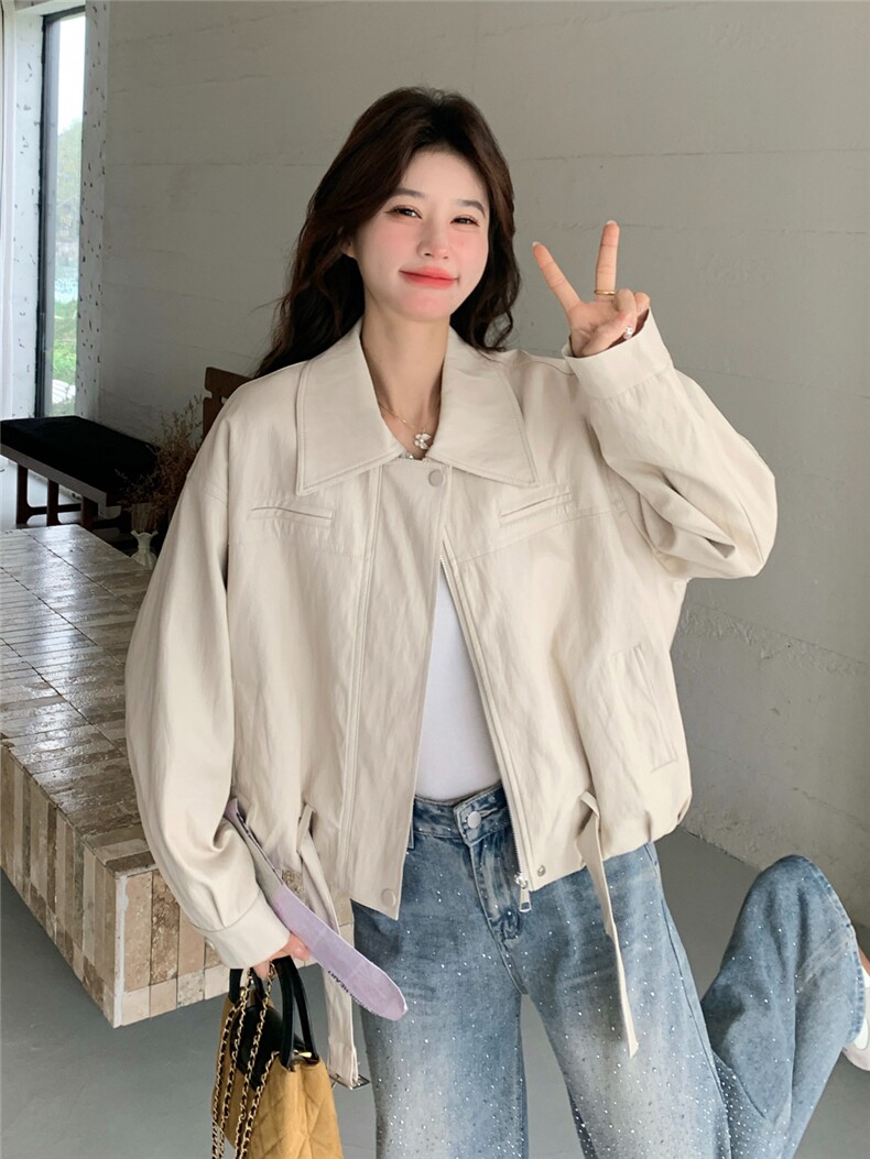 26春大量现货主推皮衣外套短翻领2B114-2201-P175-K265,女装皮衣,网红馆