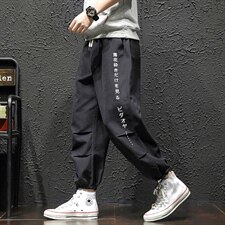 2021秋新瓷砖风大码男工装直筒墙束脚宽松九分休闲裤K2025-P45，男装休闲裤，电商A001