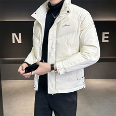 2024新款羽绒服男士冬季外套简约刺绣冬装上衣B240-YR9802-P175，男装羽绒服，电商B240