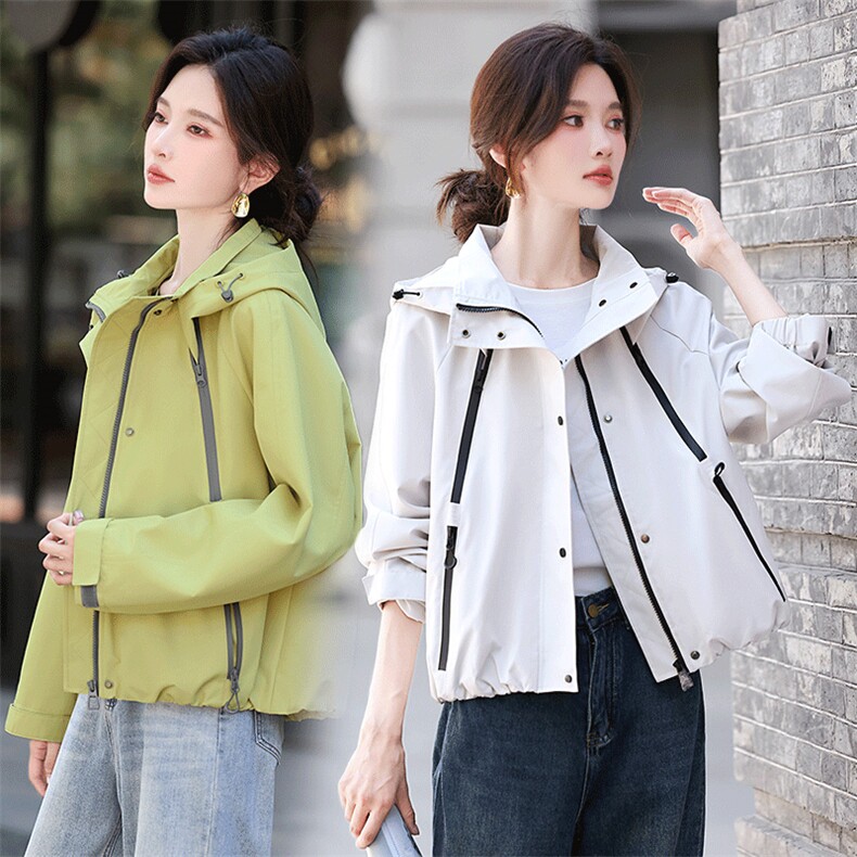 风衣外套女短款春秋2025新款今年流行巨好看高端减龄百搭上衣,女装短外套,丽影随形