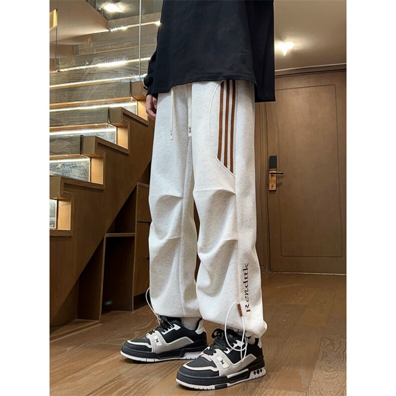 2025秋冬新款美式高街个性设计时尚百搭大码休闲卫裤P45，男装休闲裤，电商B388
