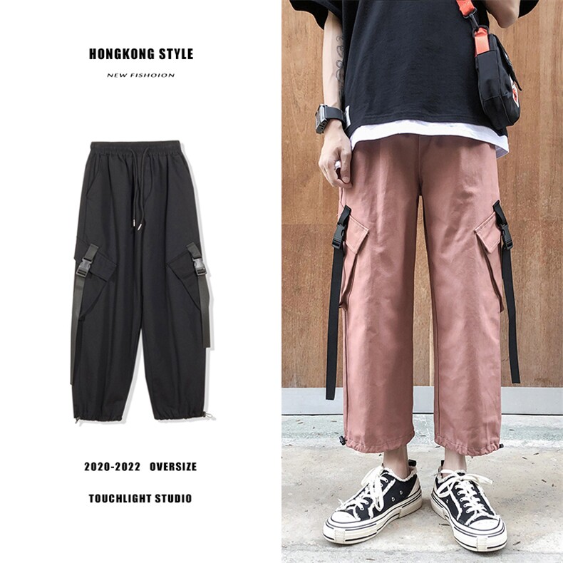 2021春夏装新品休闲九分裤中性暗黑工装休闲裤H501-P30，男装休闲裤，星座410-6（原星座1304-1）