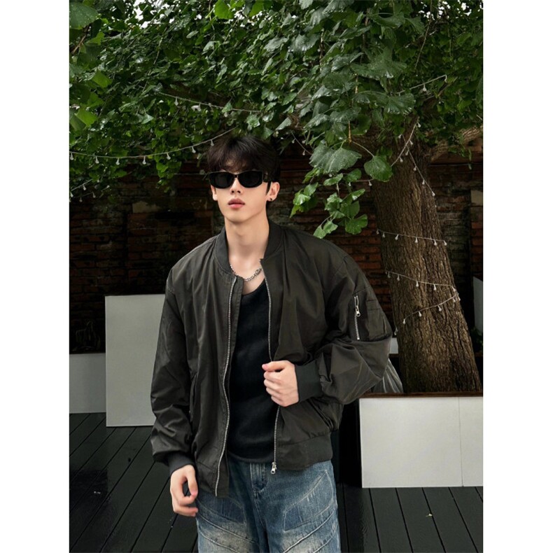 【有货】cleanfit棒球服外套高级感痞帅飞行员夹克JH8820LL-P58,男装夹克,星座1007（原301D）
