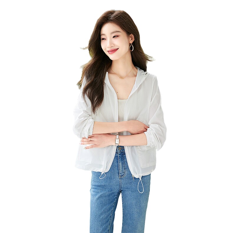 防晒衣女2025新款夏季修身时尚薄款炸街减龄时尚爆款防晒服短外套,女装防晒衣,以桐