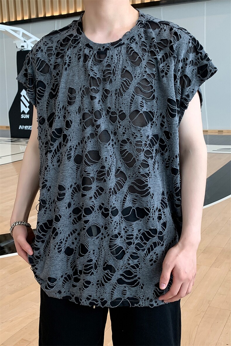 8XL-M重磅！特大码短袖T恤背心男宽松休闲百搭篮球服DX318P28,男装T恤,电商D206-1