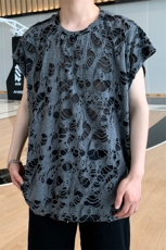 8XL-M重磅！特大码短袖T恤背心男宽松休闲百搭篮球服DX318P28，男装T恤，电商D206-1