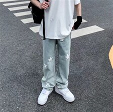 牛仔裤直脚潮流春季气质宽松直筒潮青春流行长裤NV105P40图片