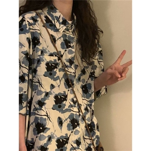 D5202-P38夏威夷花衬衫夏季薄款潮牌潮流上衣-网图现货图片