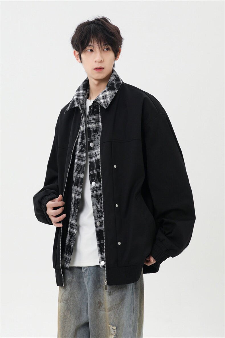 2025春休闲痞帅工装翻领夹克潮流外套得物二开XZ301b-2-JK2589P78,男装夹克,星座301B-2（原A443-1）