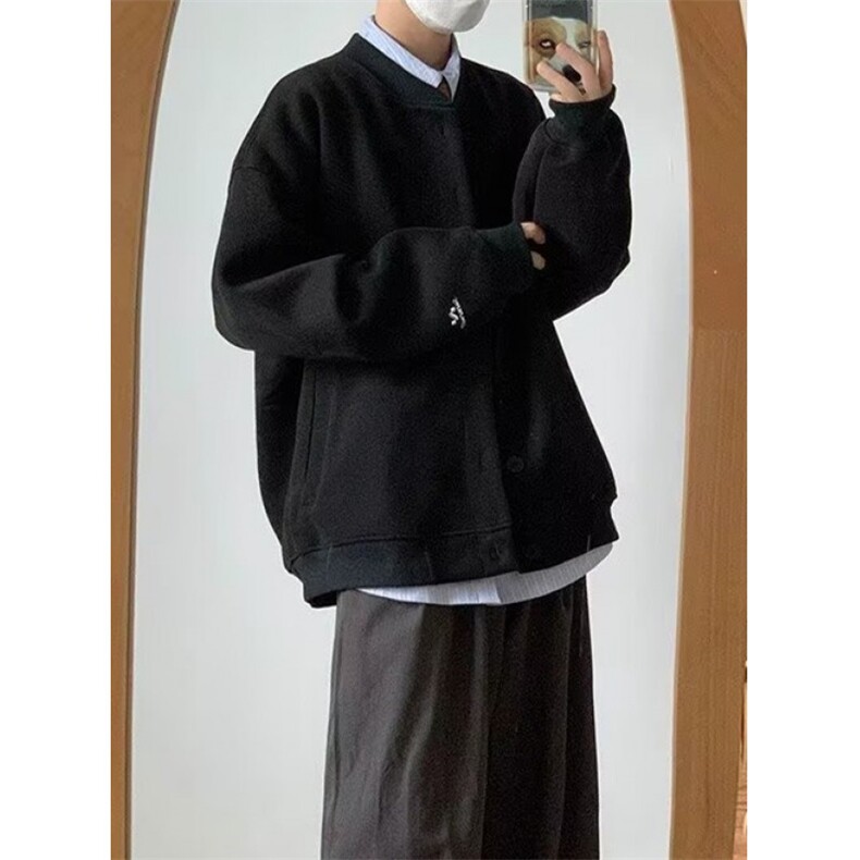 春季复古纯色太空棉棒球服外套男女双拉链飞行服休闲夹克WZ13,男装夹克,星座1116A（原606A-3）