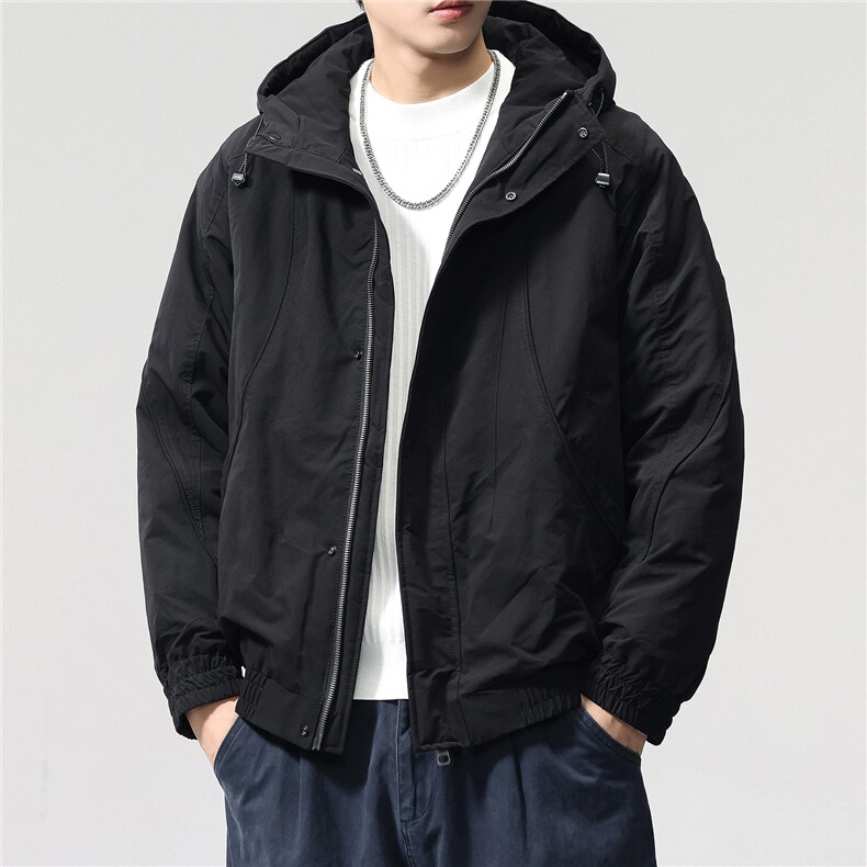 夹棉2025秋冬新款连帽工装夹克男户外登山服棉服,男装棉衣,电商D215
