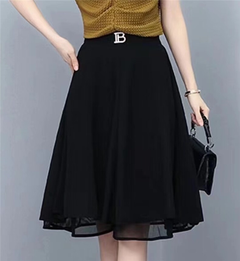 2025时尚简约百搭网纱裙，女装半身裙，思沃羊绒