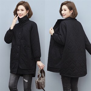 2023冬季新款中长款休闲棉袄外套保暖舒适棉服外套，女装棉衣/棉服，独衣靓