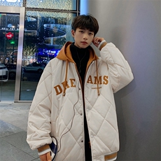 假两件棉服男士2023年新款青少年加厚棉衣服冬装外套M0791-P108，男装棉衣，星座308B-1