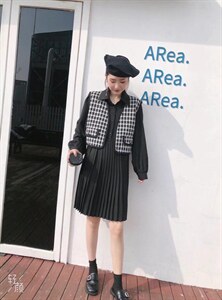 星雨阁2021秋装新款马甲两件套连衣裙 现货,女装马夹,星雨阁