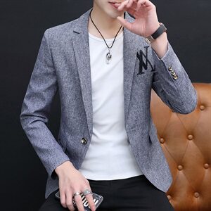 西服男上衣韩版修身春秋男士小西装男单件外套潮单西 单 X20-P80图片