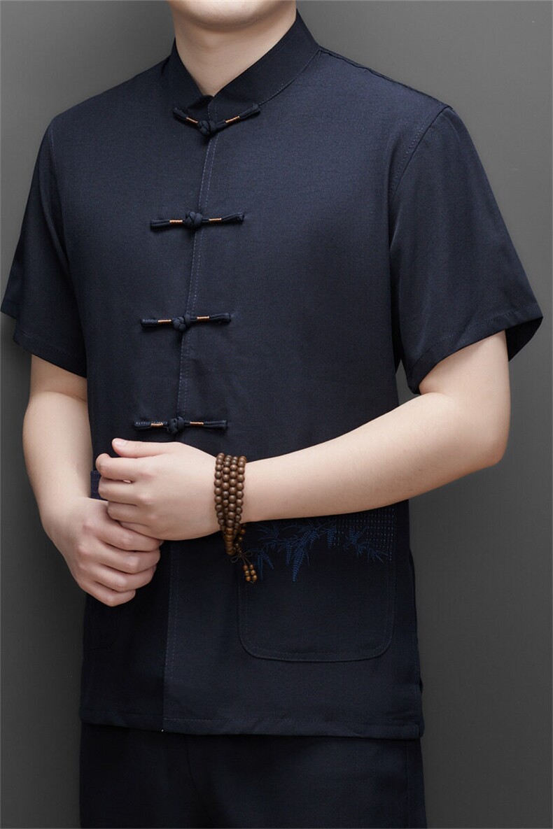 BGW-T3103男士夏季新款唐装男短袖长裤风纽扣休闲套装男,男装T恤,电商B360