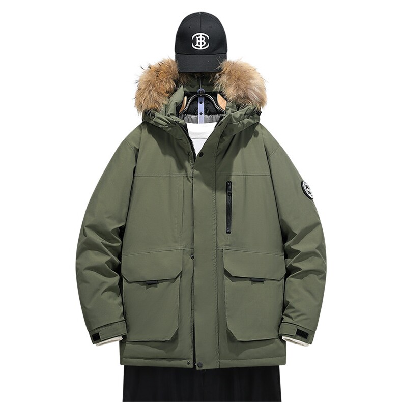 主推款：时尚连帽户外运动大码90白鸭绒羽绒服得物二开保暖外套潮，男装羽绒服，星座210-5(原414-2)