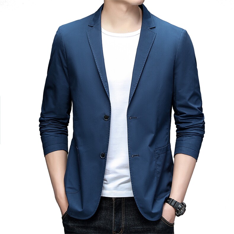 2023春季男式西服商务休闲中年爸爸装单西装外套男装纯棉上衣春,男装西服,电商B212（原钱塘6029）