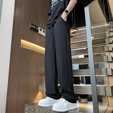 黑色冲锋裤男款美式hiphop裤子直筒夏季薄款户外登山休闲阔腿长裤，男装休闲裤，星座505-2（原电商A260-1)