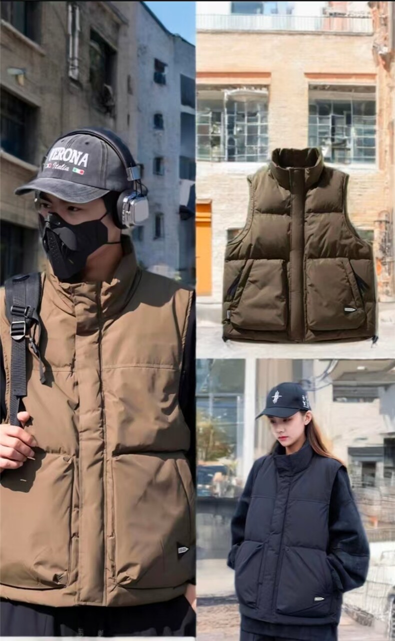 秋冬季新款立体口袋纯色小标拉链棉马甲坎肩休闲313B-0826-P60,男装背心/马甲,星座313B