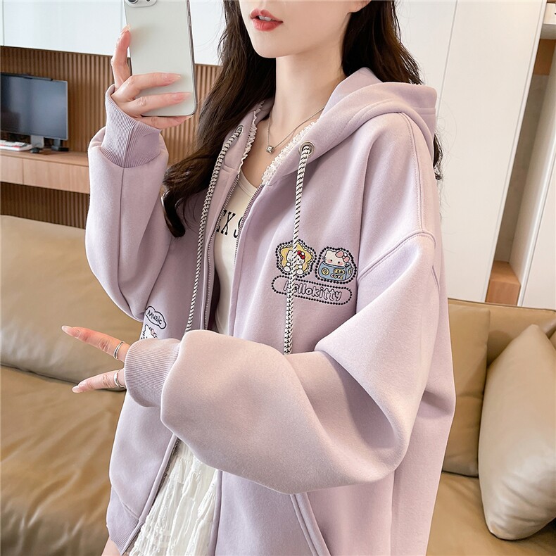 现货2026春秋季连帽外套女针织撞色可爱风学生休闲百搭外套,女装卫衣/绒衫,网红馆