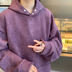 XZ809A/JP999/常规P55/控68/加绒P65/控78360克麂皮绒连帽卫衣，男装卫衣，星座809A(原222-1)