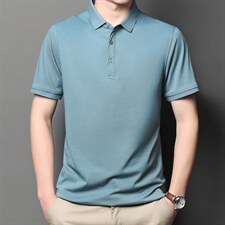 爸爸短袖t恤男装夏装40-50岁中年男士上衣服翻领夏季中老年人爷爷图片
