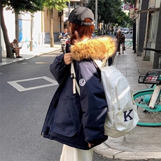 【升级款】派克服工装羽绒棉服oversize面包服外套Y902-P110，男装棉衣，电商B245
