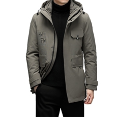 2023冬季新款羽绒服中长款外套中年爸爸装保暖连帽MYYL8277-P330，男装羽绒服，电商B212（原钱塘6029）