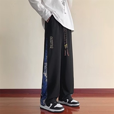 直筒垂感刺绣卫裤男潮牌休闲裤子青少年QK078P35，男装休闲裤，星座1116-2