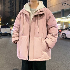 港风假两件棉衣男宽松防风防水加厚棉衣外套MY8831-P95，男装棉衣，星座1204-3