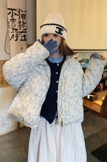 有货【新款】24冬季碎花韩版羽绒服667-P240-K328，女装短外套，2C317