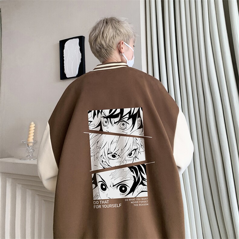 摇粒绒棒球服男大码开衫卫衣男夹克BF86176-P65,男装夹克,电商A040