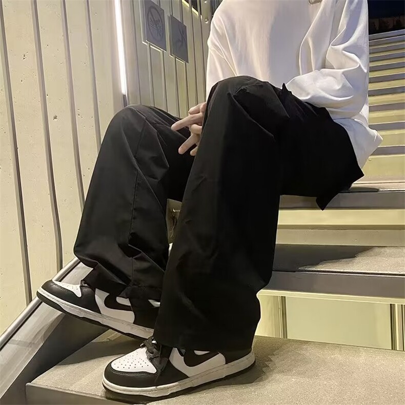 机能工装裤男士夏季大码宽松直筒阔腿美式潮牌男生A973-P40,男装休闲裤,星座1109-3