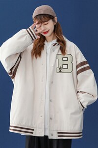 ！春装新款欧美字母炸街潮ins拼接棒球外套夹克 G295 P65控88图片