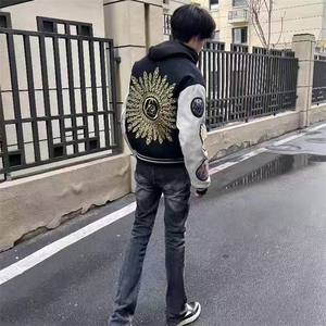 春秋季男生自主潮牌刺绣棒球服美式高街Vibe情侣百搭外套潮上衣图片