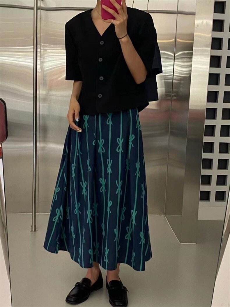 蝴蝶花半裙，女装半身裙，POHIO葆伊