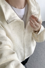 特批扎染开衫卫衣男美式重磅解构拼接脏脏拉链立领外套KS008-TP65，女装短外套，电商B312