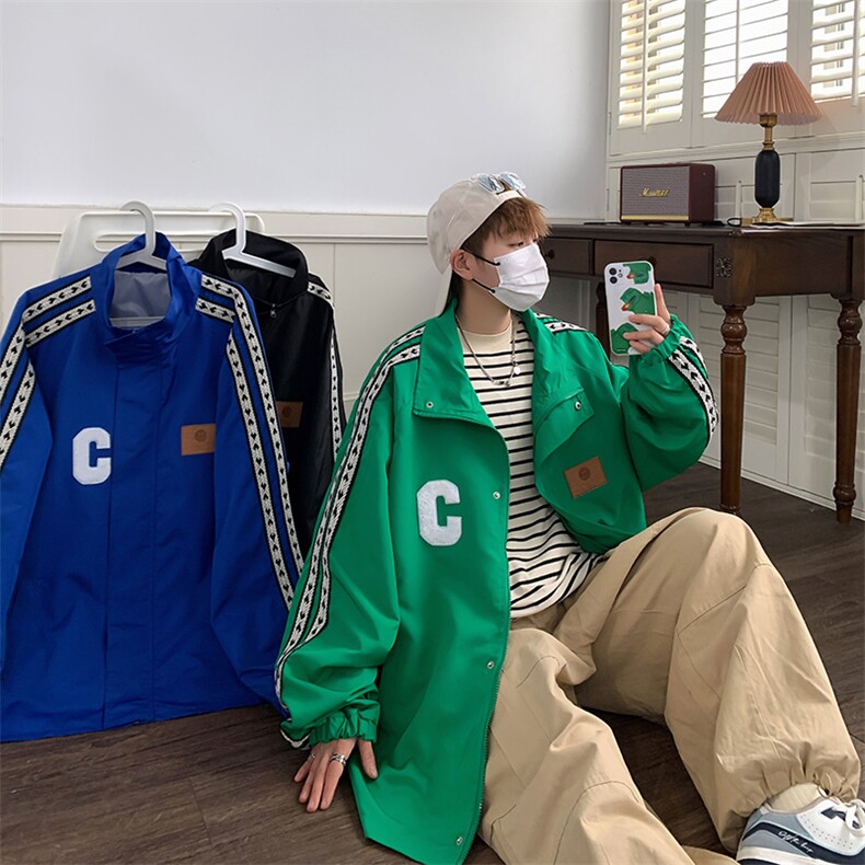 港风2025新款春秋季立领冲锋衣夹克情侣装登山服外套JK6023-p78,男装夹克,星座207