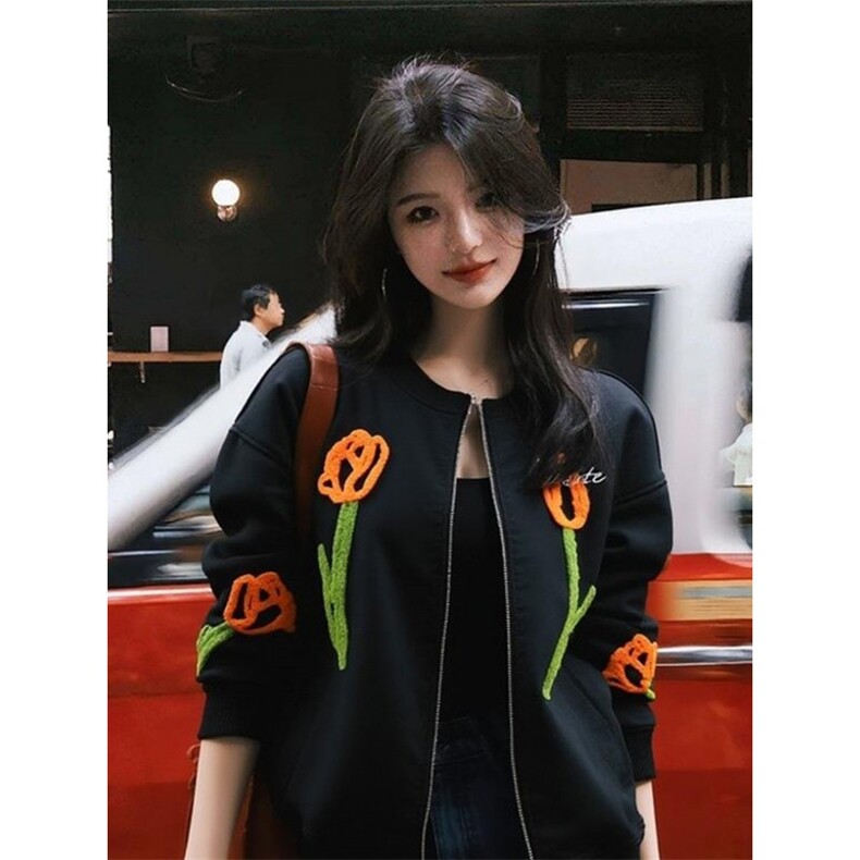 2025秋季独特高级感超好看今年流行小香风又酷又飒黑色外套女,女装短外套,星座506A