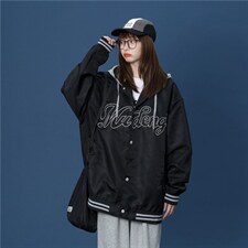 2021情侣宽松连帽夹克秋季男士休闲外套上衣学生飞行服WT33 P85图片
